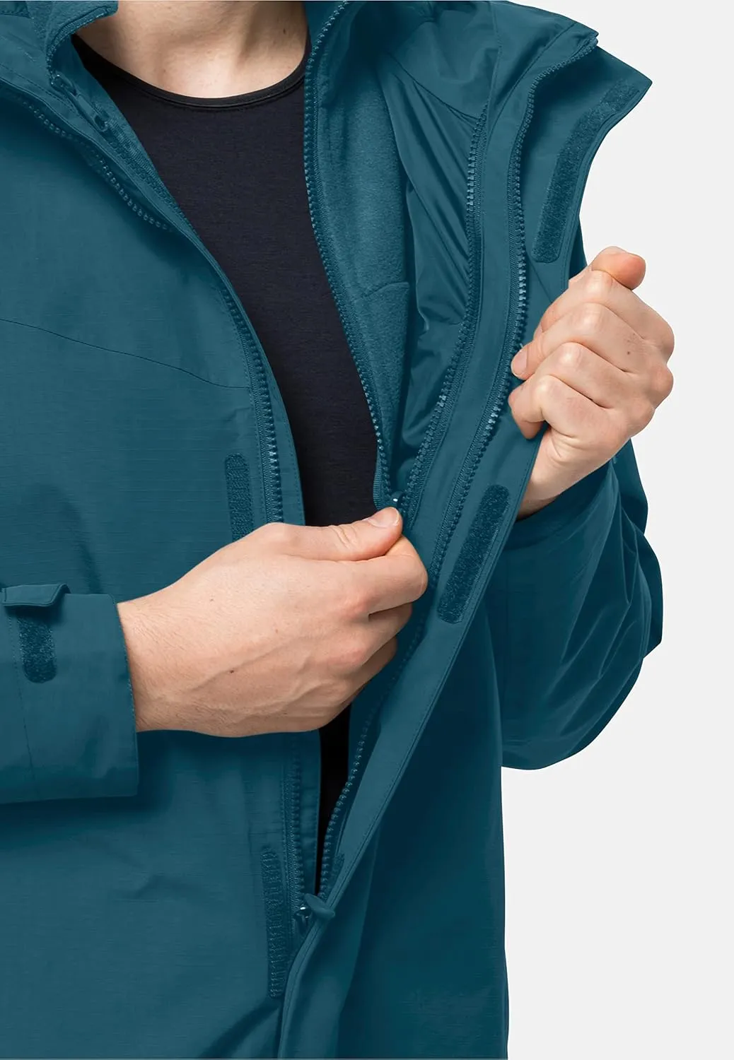 Jack Wolfskin Men's Altenberg 3 In 1 Jacket, Blue Coral