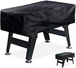 J&C Foosball Table Cover Outdoor Waterproof 420D Soccer Table Cover with Adjustable Buckle Patio Party Game Table Cover for Indoor Foosball Table Anti Sunlight Black