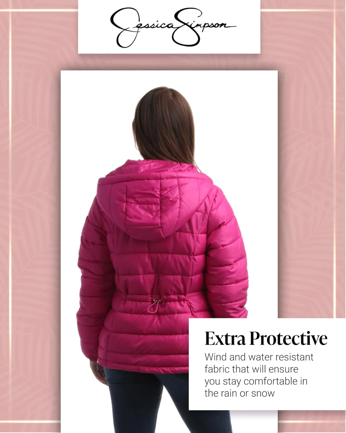 Jessica Simpson Women's Puffer Jacket - Full Zip Up Insulated Quilted Jackets for Women - Cozy Women Winter Coats (S-XL)