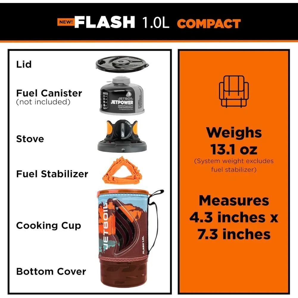 Jetboil Flash 1.0L Fast Boil System (Mountainscape)