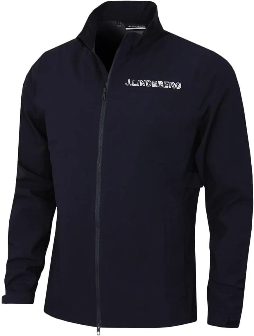 J.Lindeberg Men's Bridge Padded Waterproof Golf Rain Jacket - JL Navy - M