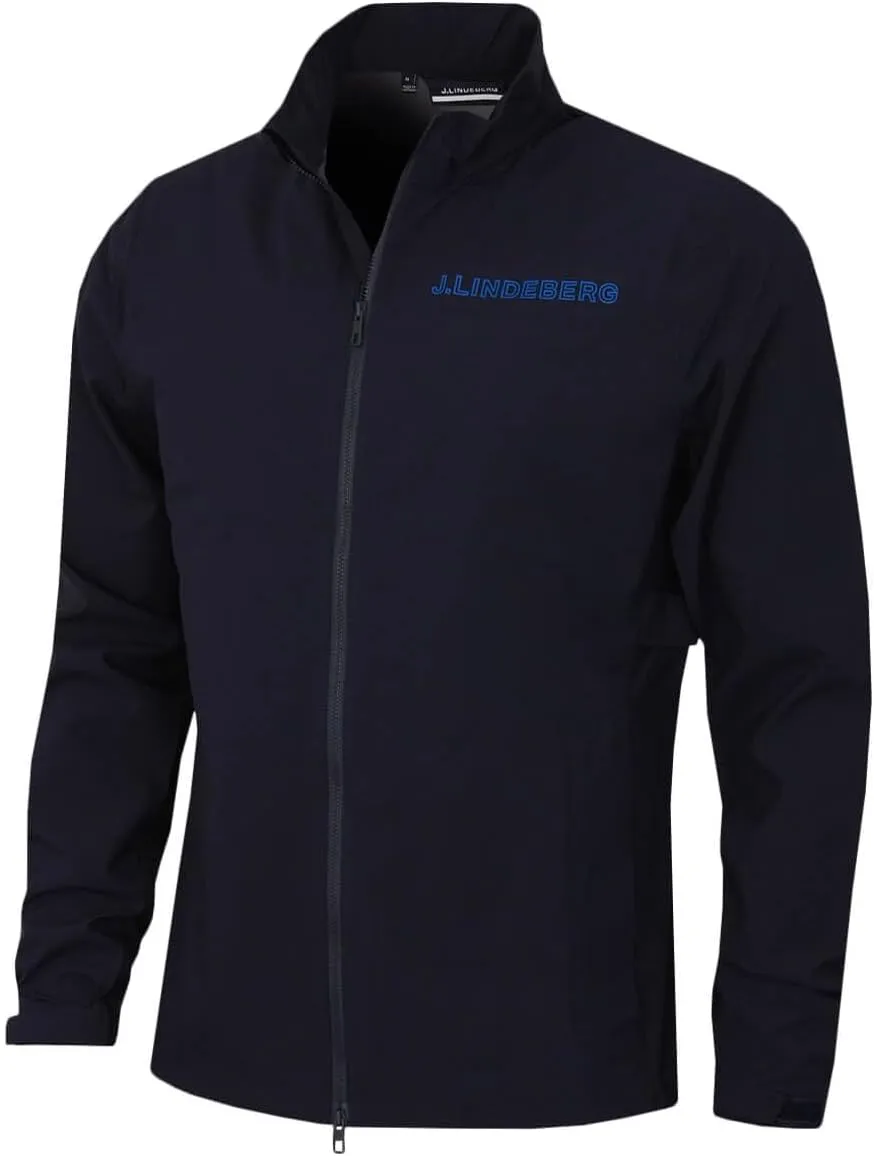 J.Lindeberg Men's Bridge Padded Waterproof Golf Rain Jacket - Surf Web - M
