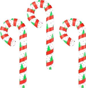 Jumbo Inflatable Christmas Candy Canes, Pack of 3 Fun Festive Christmas Décor for Home, Party, Forest & Twelfth Outdoors, Kid's Room, 44" Tall Inflatable Toys for Kids