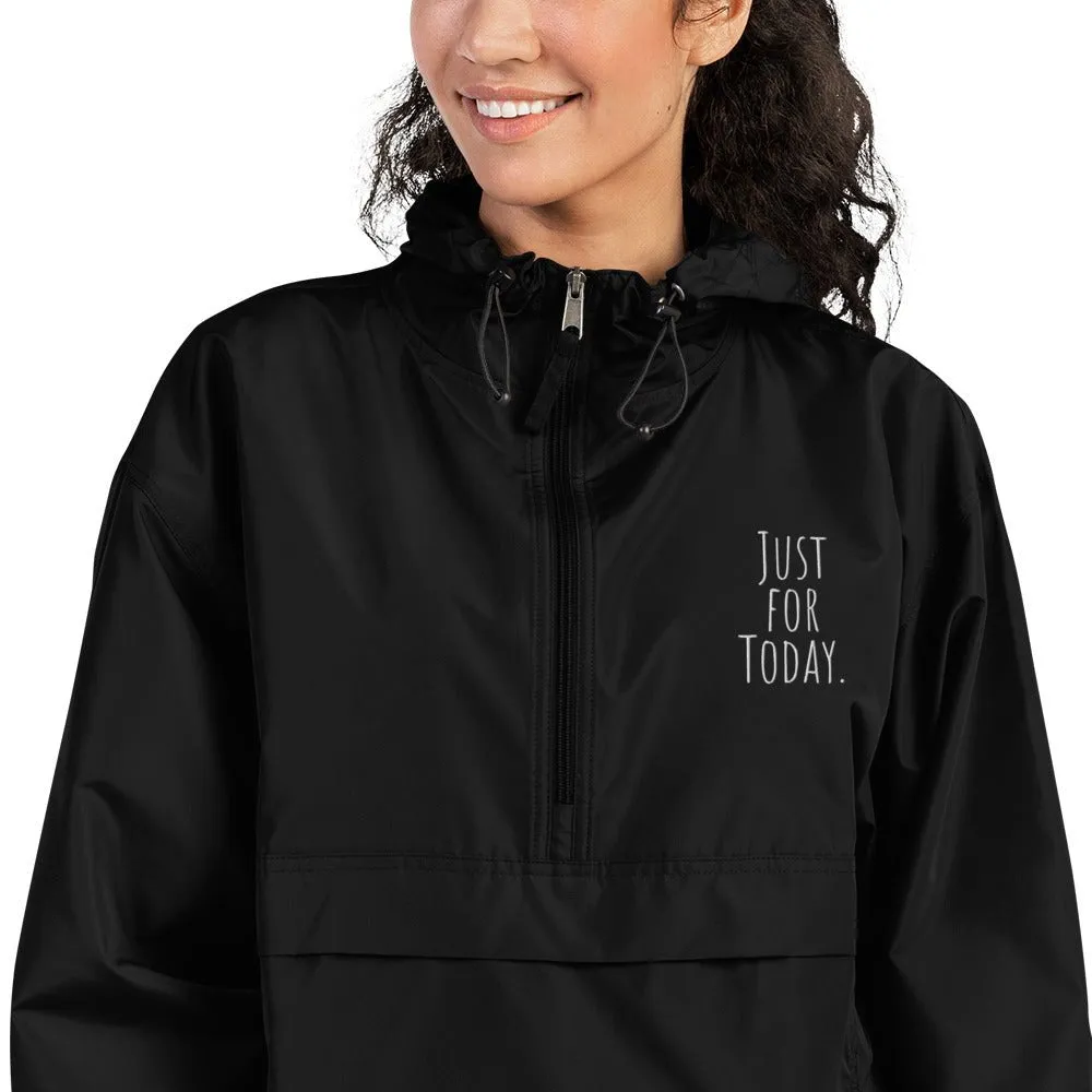 Just for Today Embroidered Packable Jacket – Mindful Outerwear