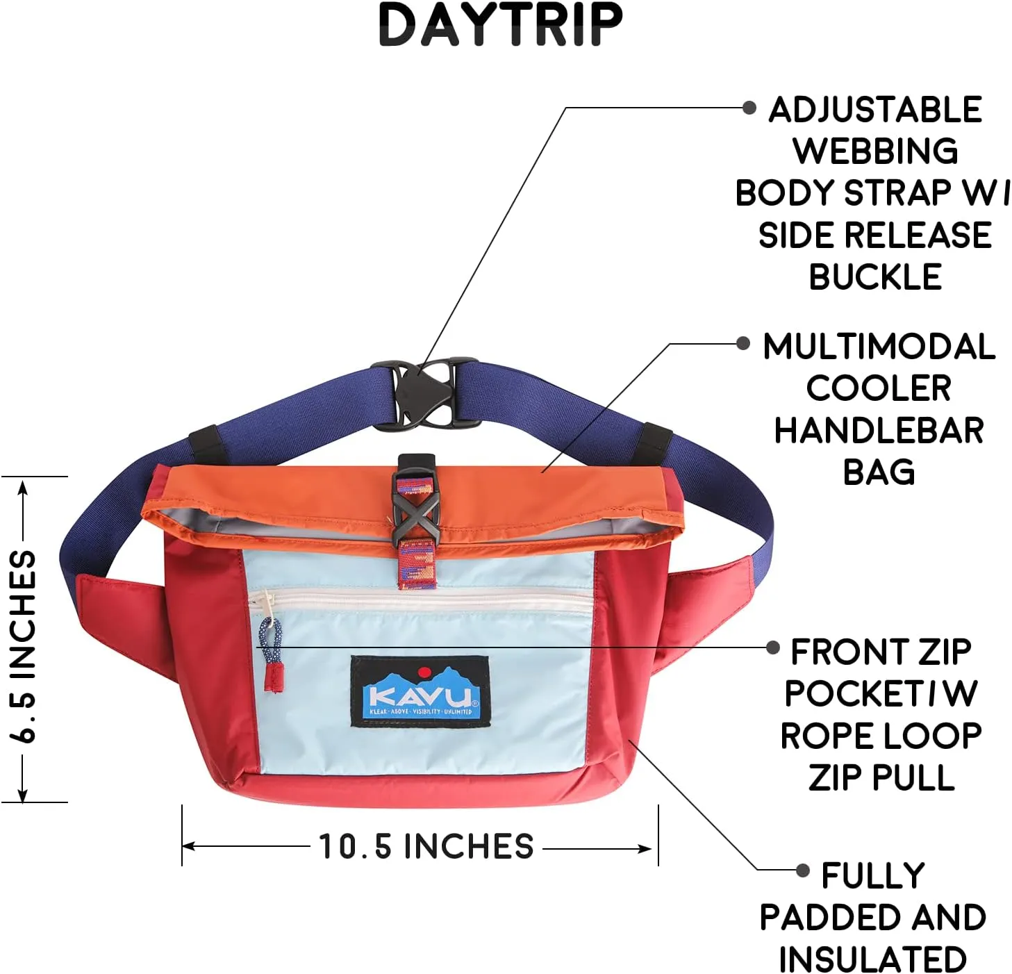 KAVU Daytrip Insulated Belt Bag Cooler Pack - Desert Dusk