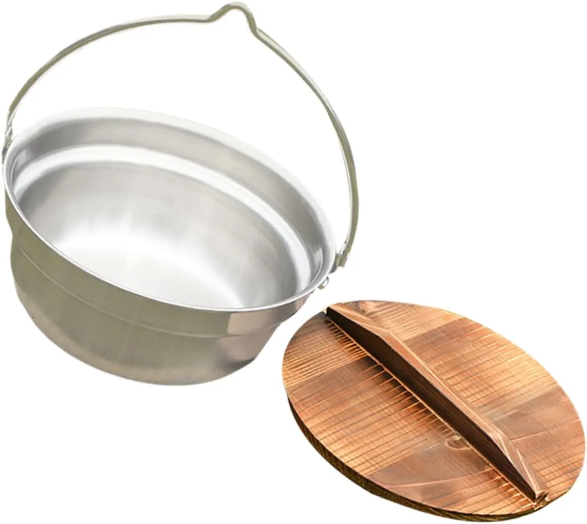 KESYOO Outdoor Cooking Pot Stainless Steel Pot Sets Health Non-stick for Camping Picnic