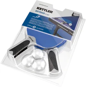 Kettler HALO 5.0 Indoor/Outdoor Table Tennis Bundle: 2 Player Set (2 Rackets/Paddles and 3 Balls)