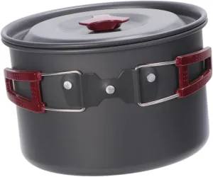 KICHOUSE 1pcs Outdoor Single Cooking Pot Lightweight Aluminium Alloy Camping Cookware for Picnics Hiking and Outdoor Activities Portable and Safe Design with Handle Cover