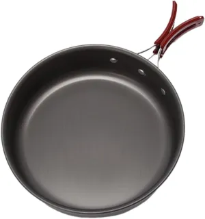 KICHOUSE Non-stick Outdoor Pan Large Frying Pan for Camping Portable Pot Folding Handle Camping Cookware Set for Family Outdoor Cooking