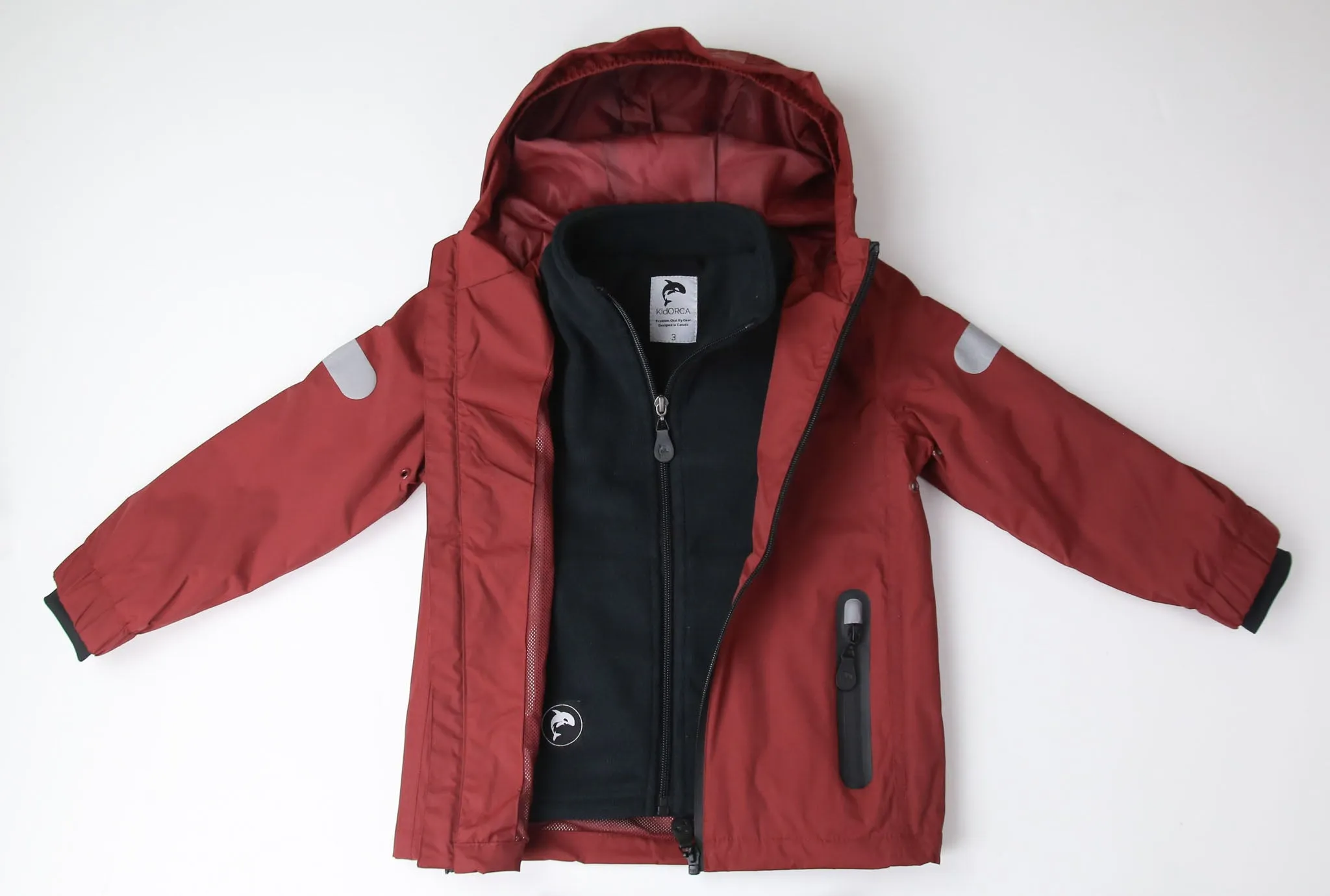 KidORCA Kids Rain Jacket _ Merlot