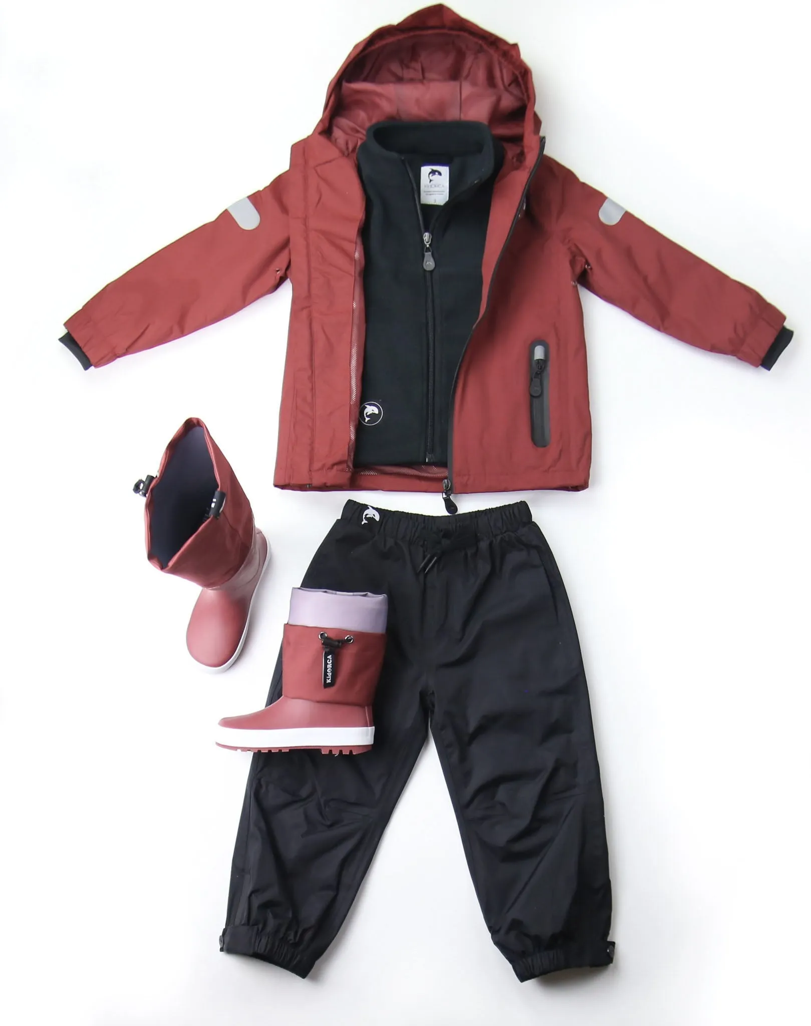 KidORCA Kids Rain Jacket _ Merlot