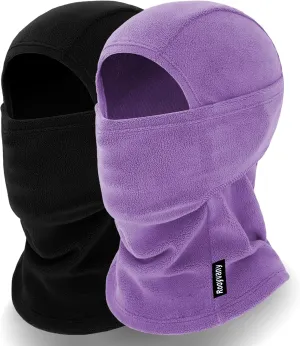 Kids Fleece Balaclava Ski Mask for Boys Girls, Thermal Lightweight Windproof Face Mask for Winter Activities