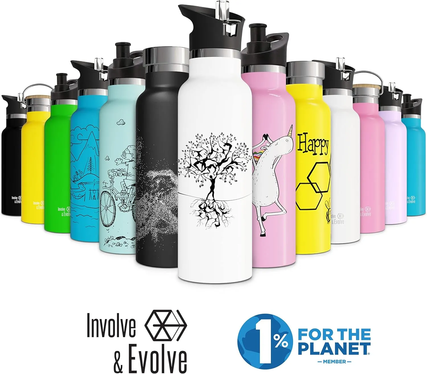 Kids Water Bottle Easy-Sip Straw Lid Leak-Proof Insulated Stainless Steel Thermos Perfect for School & Pickleball 3 Lids BPA-Free Keeps Drinks Cold for 24 Hours (Blue 20oz)