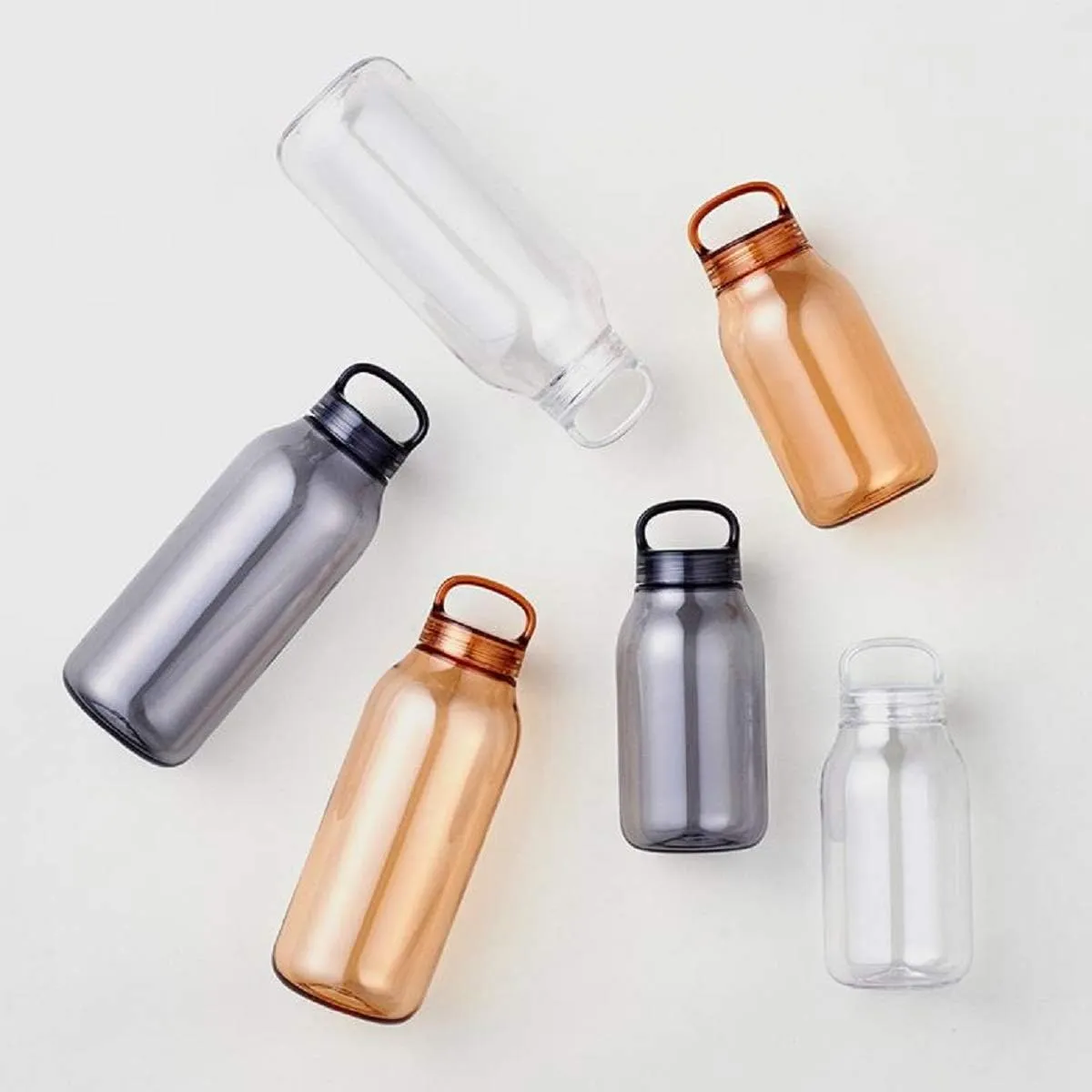 KINTO 20392 Water Bottle, 16.9 fl oz (500 ml), Amber, Lightweight, Dishwasher Safe, My Bottle
