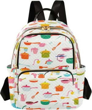 Kitchen Utensils Cookware Backpack Purse for Women Small Shoulder Bags Fashion Travel Bag Casual Daypack Travel Bag M 202c1385