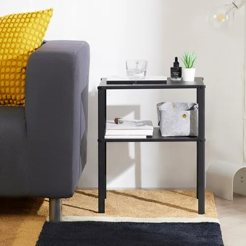 KNARREVIK Bedside table, black, 42x34 cm, 00569978