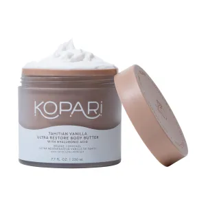 Kopari Ultra Restore Body Butter, Whipped Lightweight Formula, Hyaluronic Acid & Mango Butter, Deep Long-Lasting Moisture, Tahitian Vanilla 7.7 oz