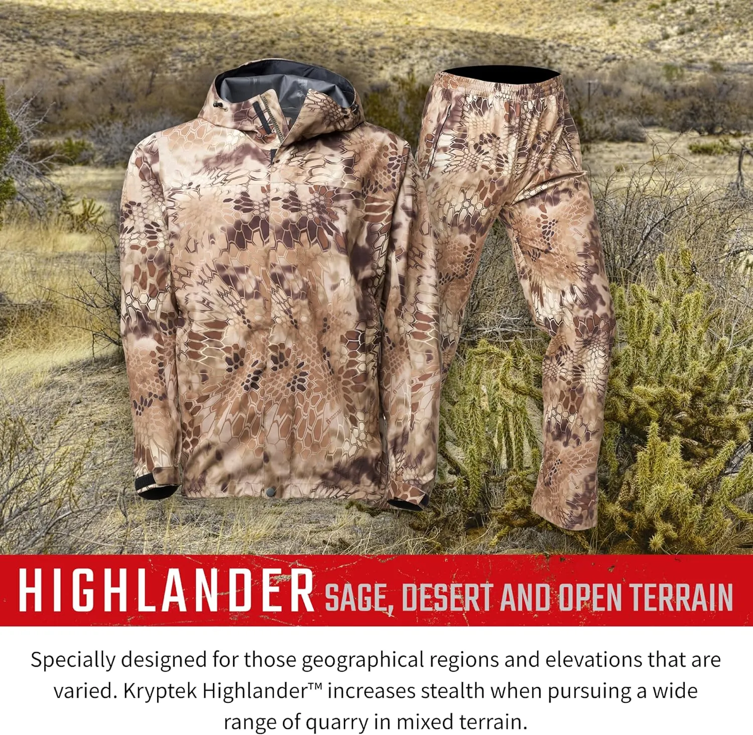 Kryptek Men’s Jupiter Waterproof, Breathable, Packable Camo Hunting Jacket
