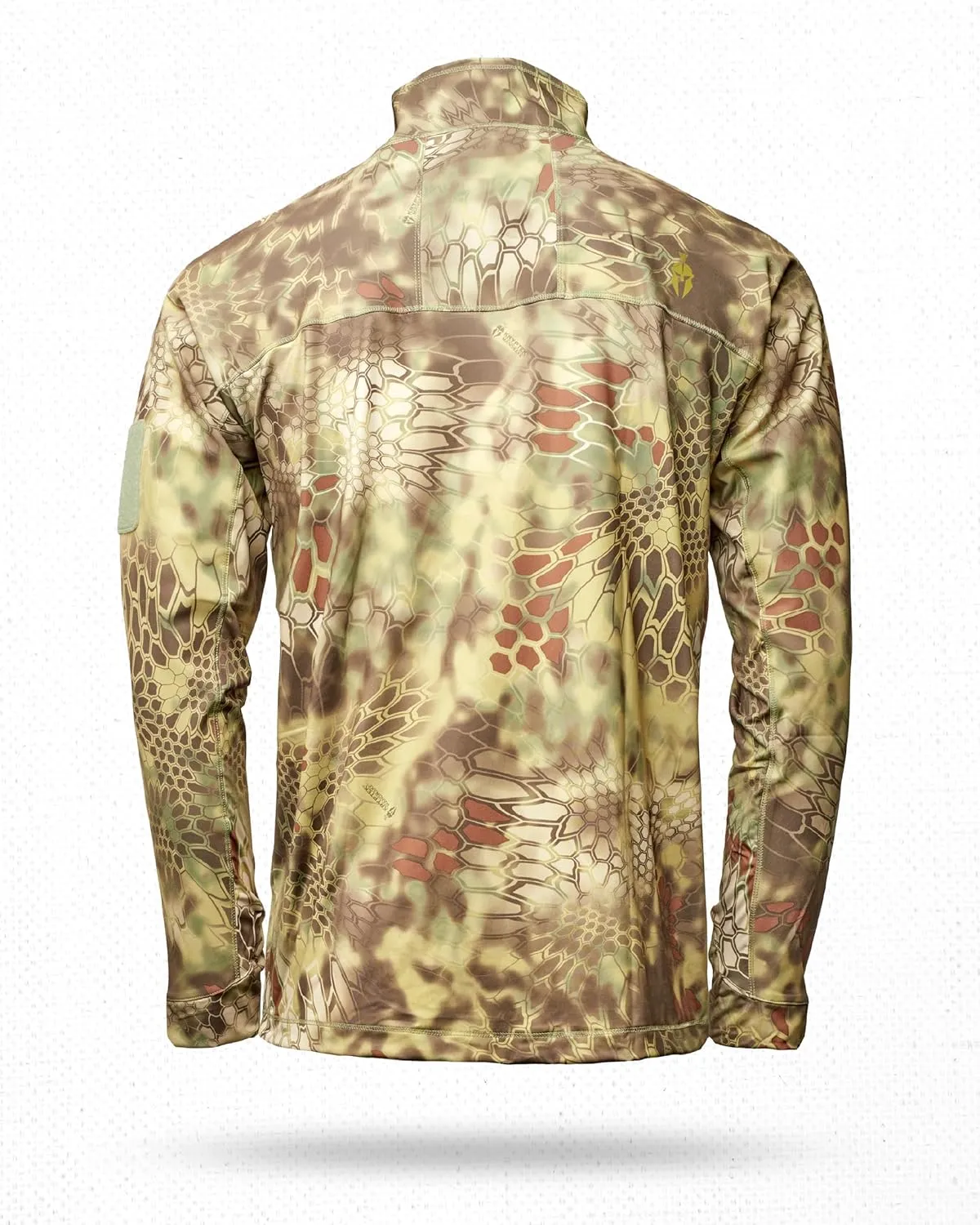 Kryptek Men's Valhalla 2 Long Sleeve Half Zip, Lightweight Camo Hunting Shirt