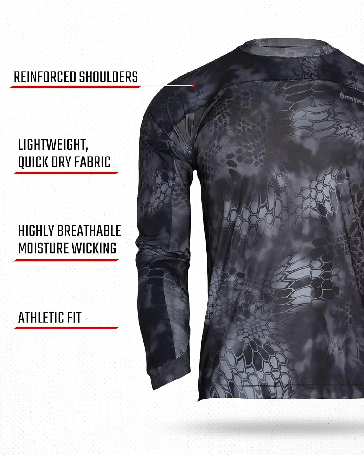 Kryptek Men’s Valhalla Lightweight Long Sleeve Camo Hunting Shirt