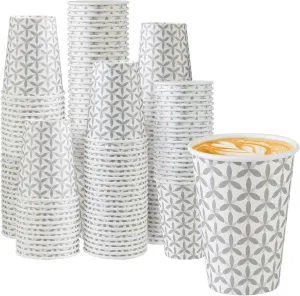Lamosi 180 Pack 12 oz Coffee Cups, Paper Coffee Cup 12 oz, Disposable Coffee Cups, Leakproof Hot Drink Cup for Cafe, Office, Party