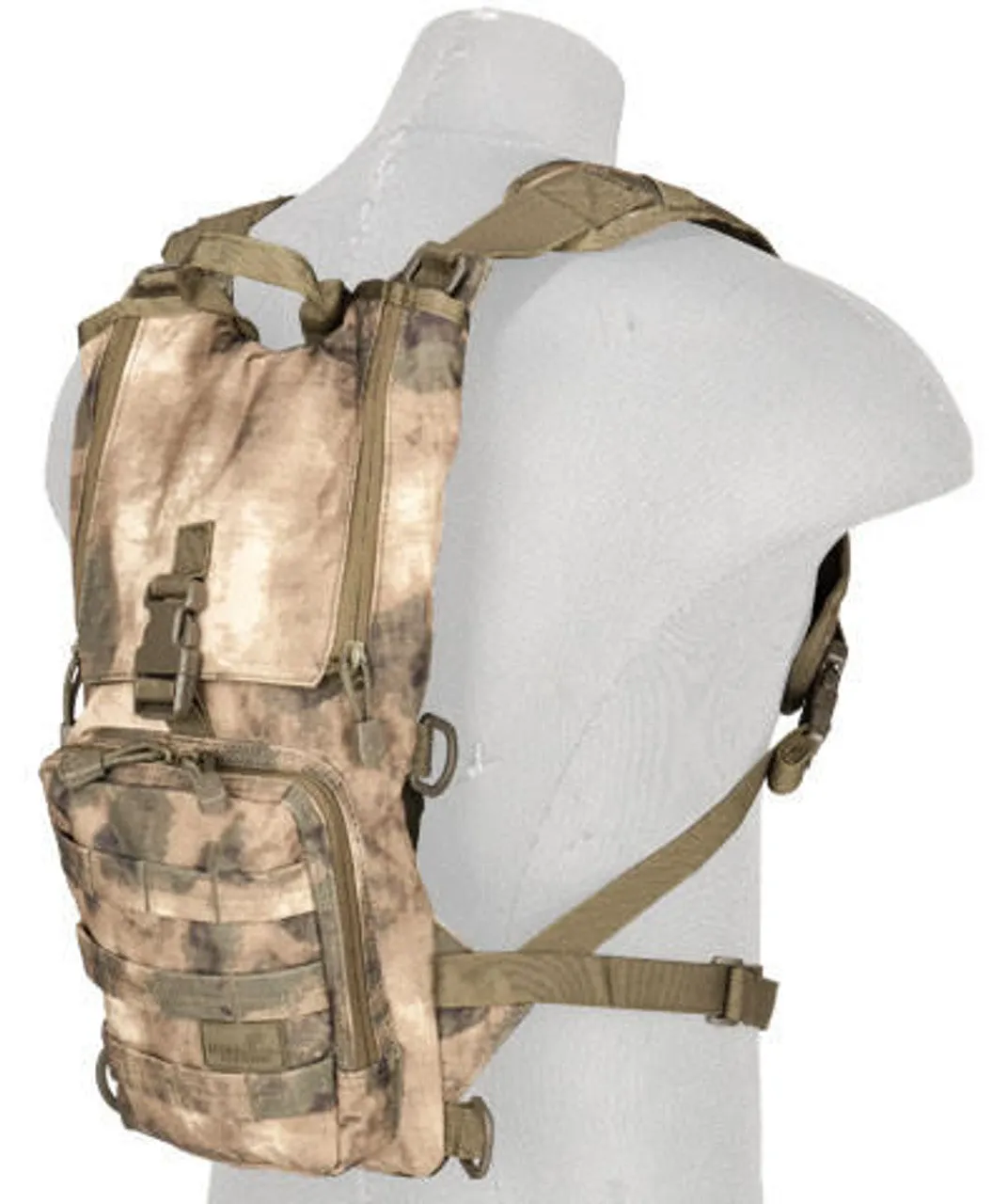 Lancer Tactical Lightweight Hydration Pack, Black – MOLLE-Compatible, Tactical Hydration System