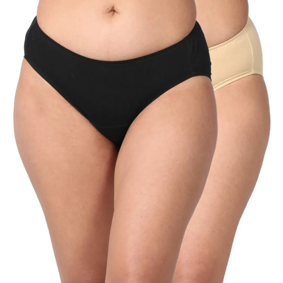 LeakProof Daily Wear Panties | Brief Fit | Perfect For Unpredictable Periods | 2 Pack