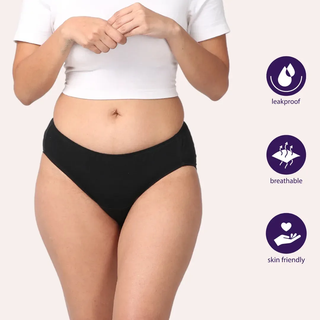 LeakProof Daily Wear Panties | Brief Fit | Perfect For Unpredictable Periods | 2 Pack