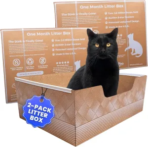 Leakproof Disposable 2-Pack Cat Litter Box - Unmatched Odor Control | Recyclable — Kitty Poo Club