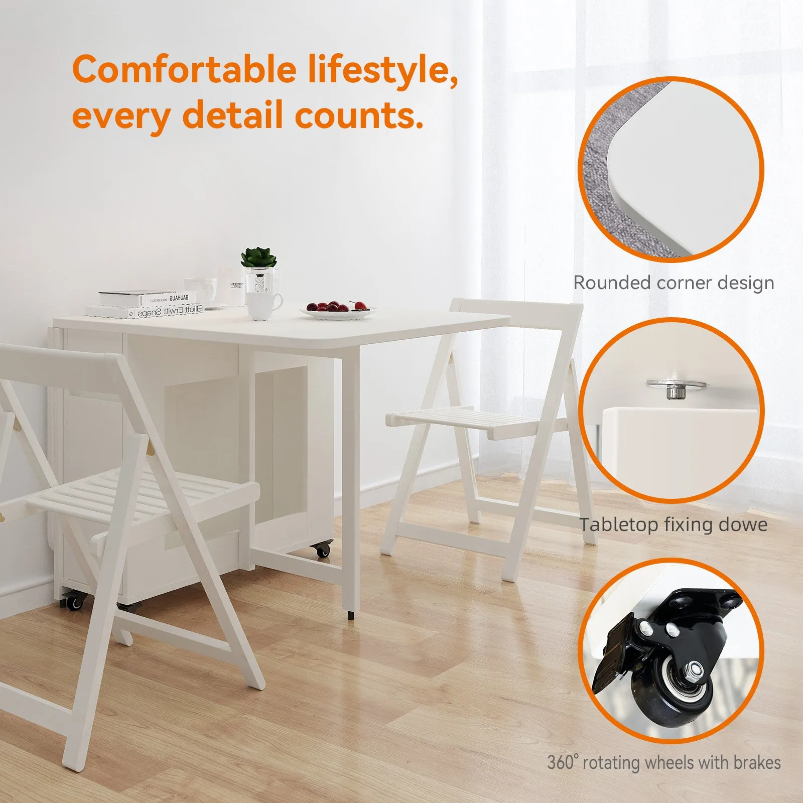 Lecce Extendable Dining Table, 1.4M, White