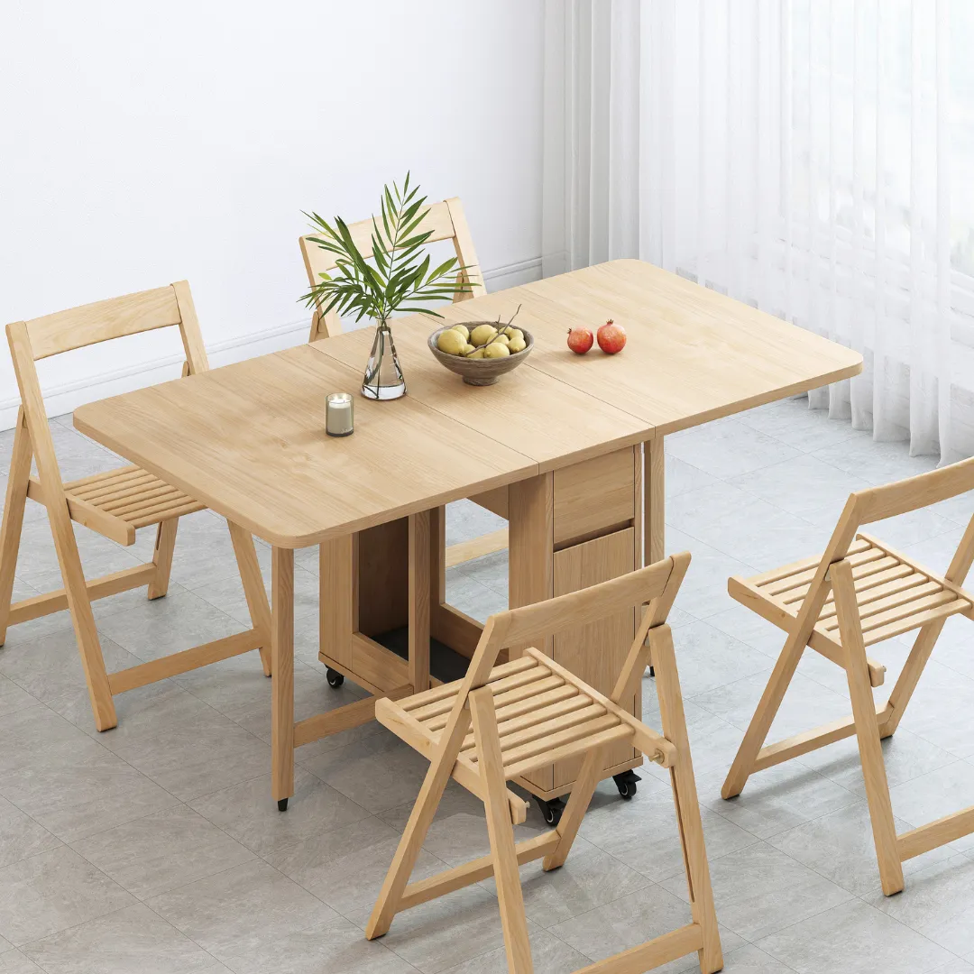 Lecce Foldable Dining Table, Oak