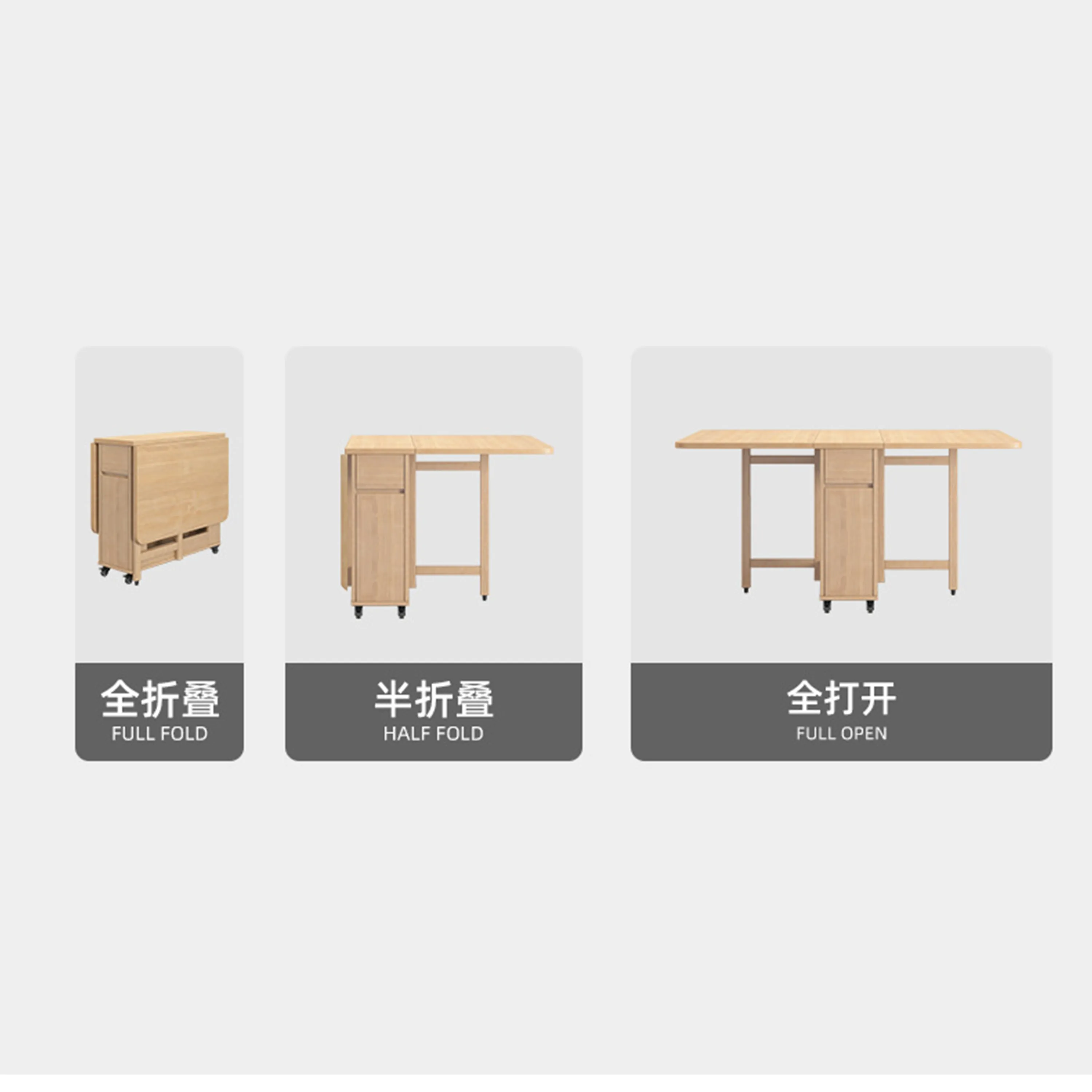 Lecce Foldable Dining Table, Oak