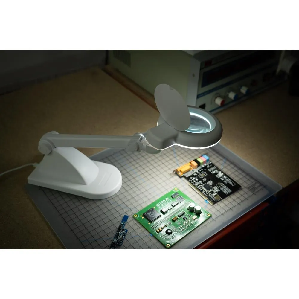 LED Table Magnifying Lamp -  Foldable Lightweight