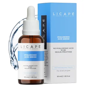 LICAPE® Hyaluronic Acid Serum 30ml – Advanced Hydration with Panthenol B5 and Peptide Complex for Moisturized and Plump Skin