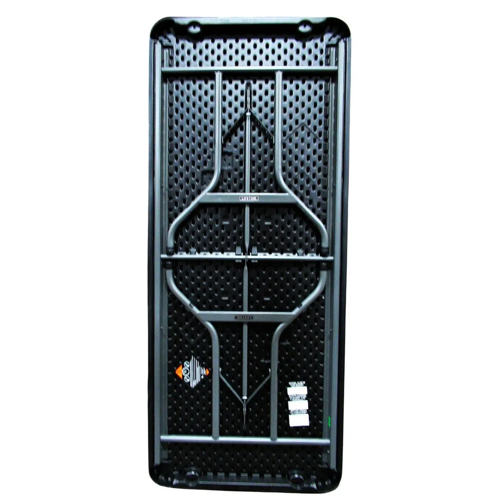 Lifetime Commercial Black Folding Table 6 ft. Black