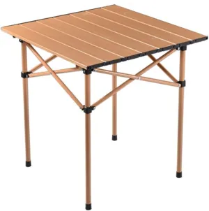 Lightweight Aluminum Folding Table Compact Roll Up Table with Carry Bag for Camping Picnic Backyards