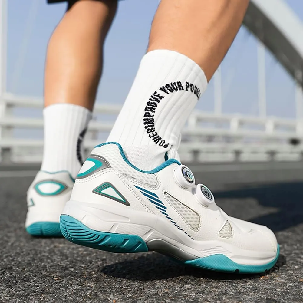 Lightweight Badminton Shoes - All Court Indoor Outdoor Sneakers for Volleyball, Table Tennis with Arch Support and Twist Lock Fastening​