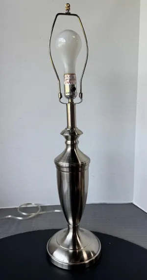 Lightweight Brushed Nickel Table Lamp (WORKS)