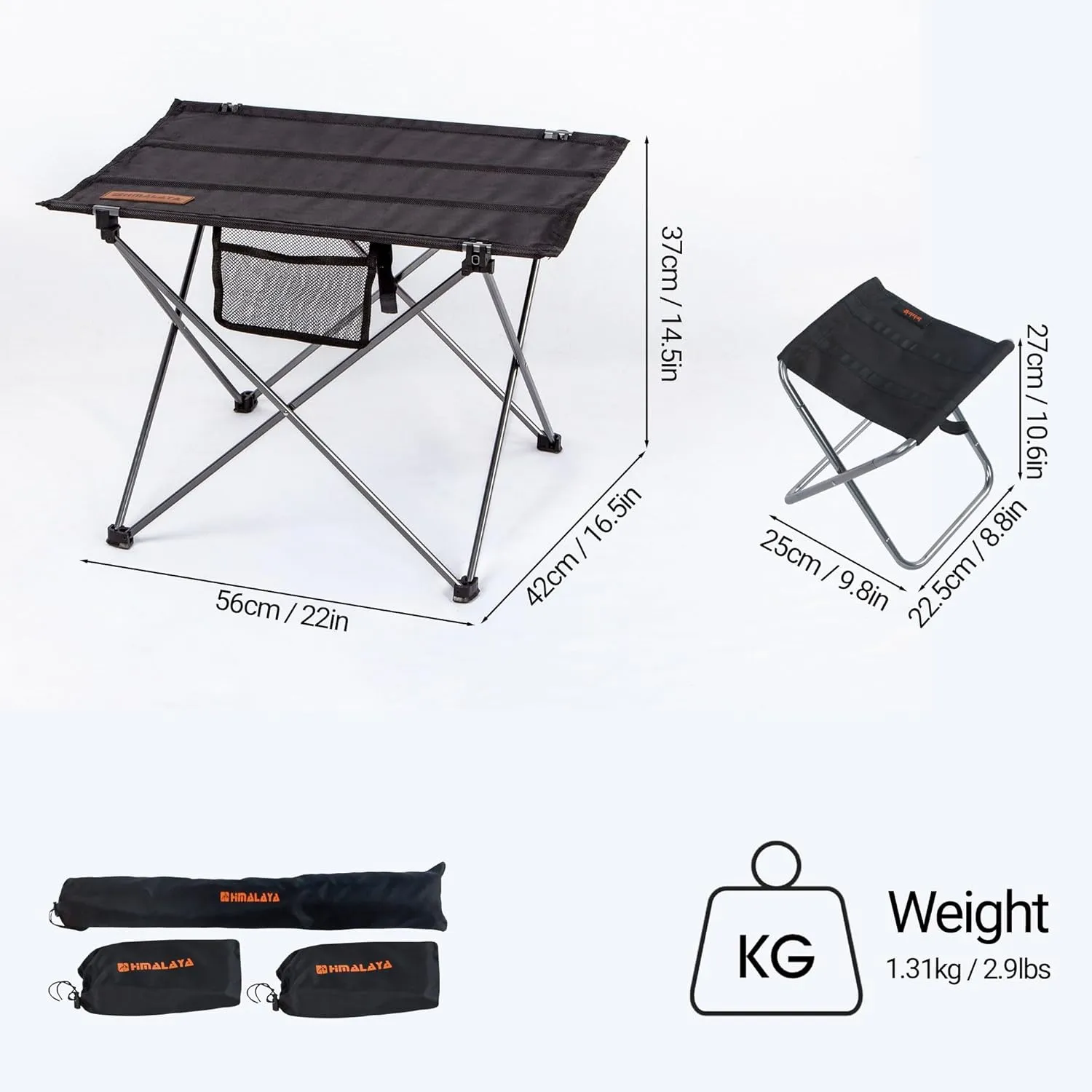 Lightweight Camping Folding Table Set, Small Durable Aluminum Frame and Seat for 3 People, Oxford Cloth Tabletop Aluminum for Outdoor Garden BBQ Beach Picnic (Small Table with 3 Chairs)