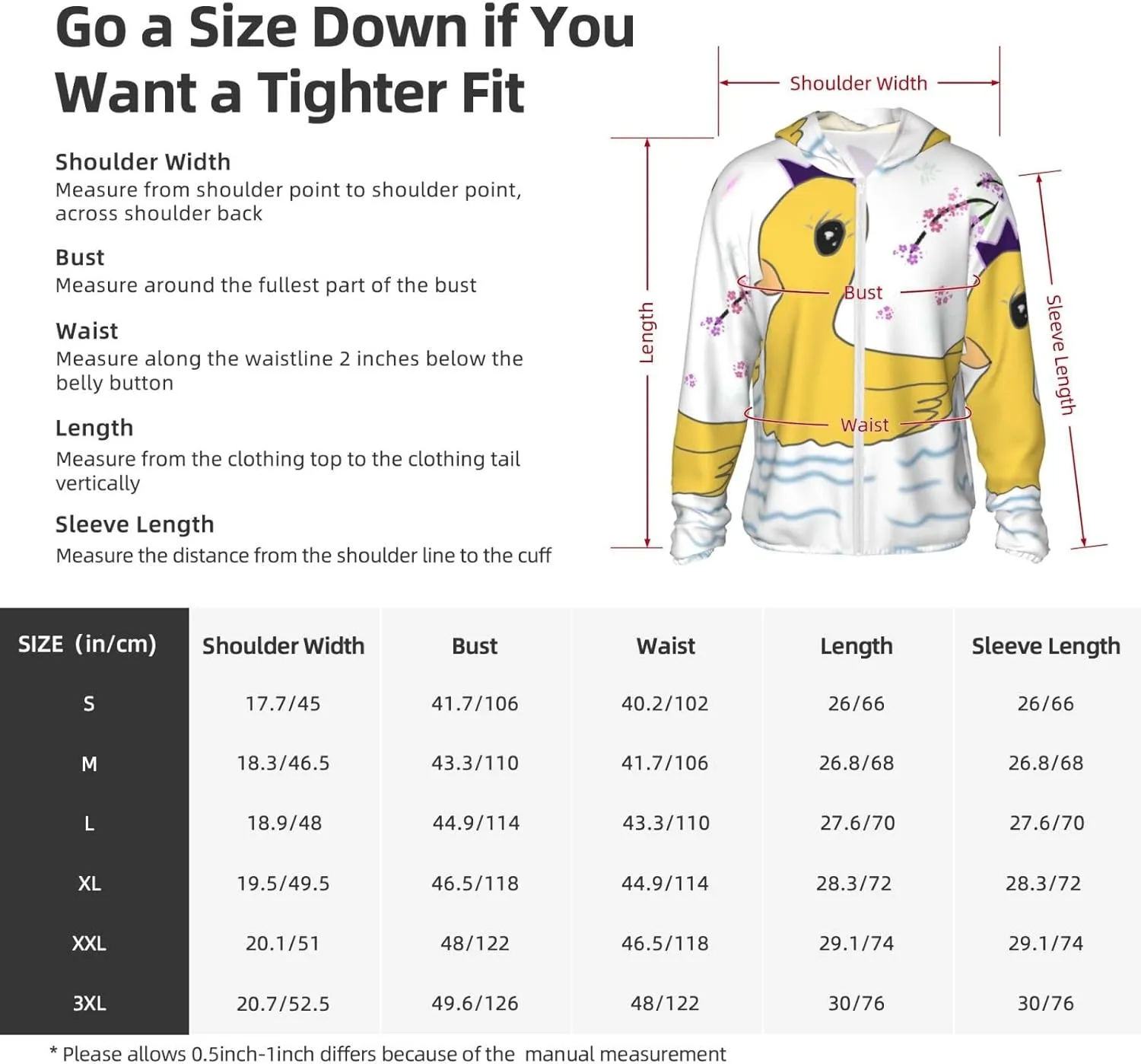 Lightweight UV Protection Sun Jacket, little yellow duck Print Sportswear Hooded Sunblock Shirt for Outdoor