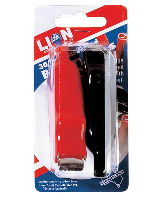 Lion Battery Test Clips Insulated 30Amp 2pk