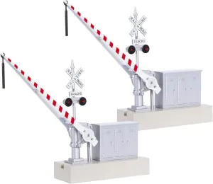 Lionel Mainline Auto Crossing Gates 2-Pack with LED Flashing Signal Lights O Gauge Model Train Accessory