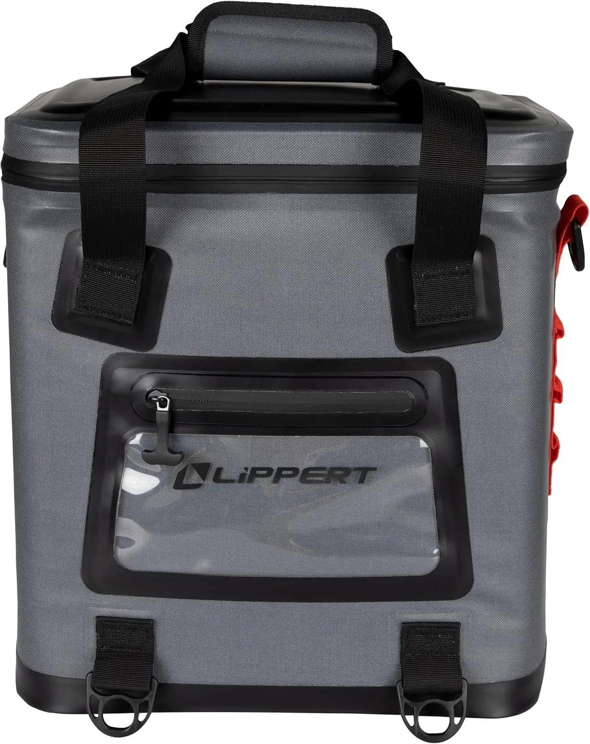 Lippert Adventure Pro 24-Can Soft Insulated Cooler Tote Bag, Up to 15 lbs. of Ice, 18 Quarts of Water, 14" x 10-1/2" x 15-1/4" Wide Mouth Opening, Padded Handle & Shoulder Strap - 2021099915