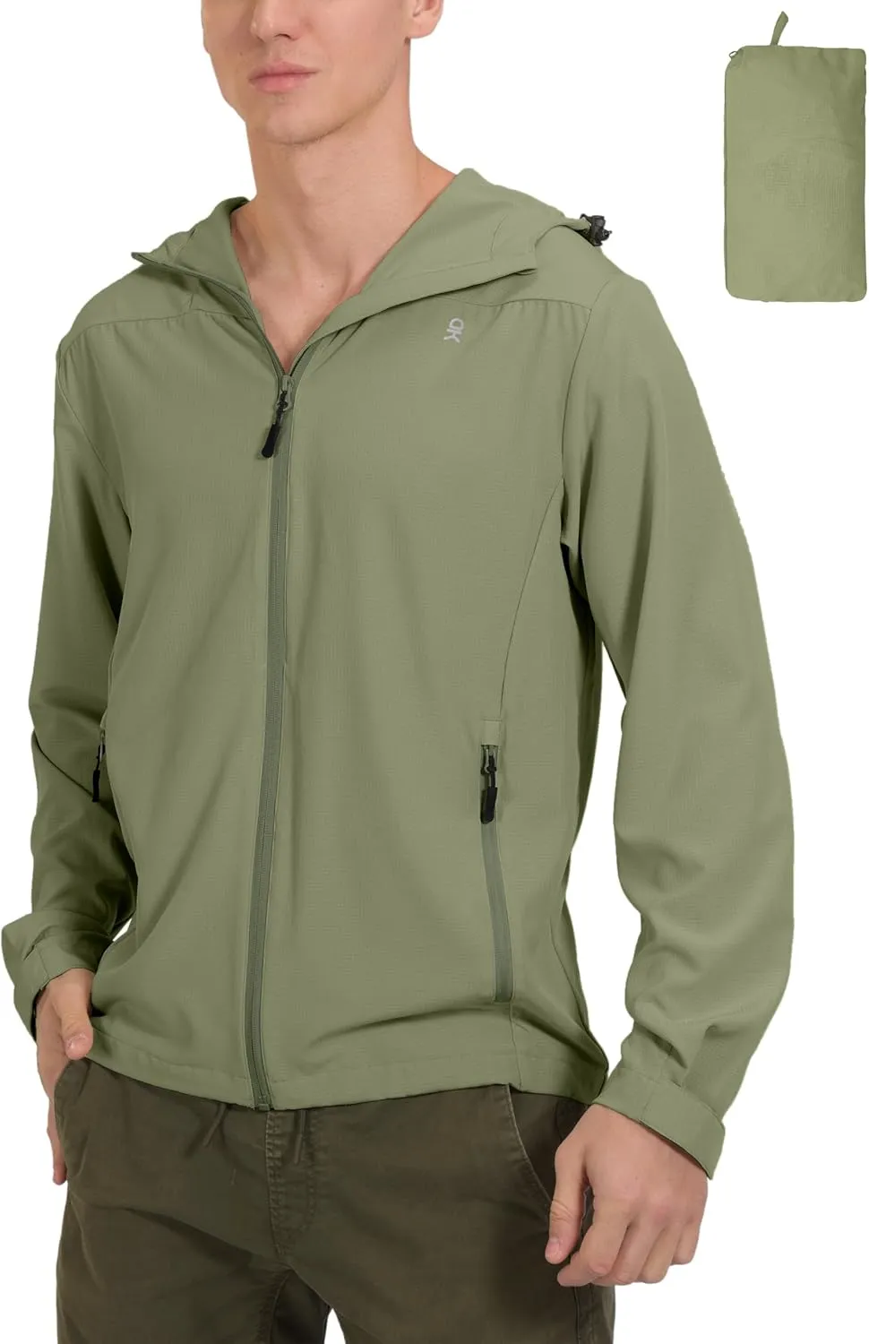 Little Donkey Andy Men's UPF 50  Sun Protection Jackets Stretch Breathable Hoodie Summer Shirts for Hiking