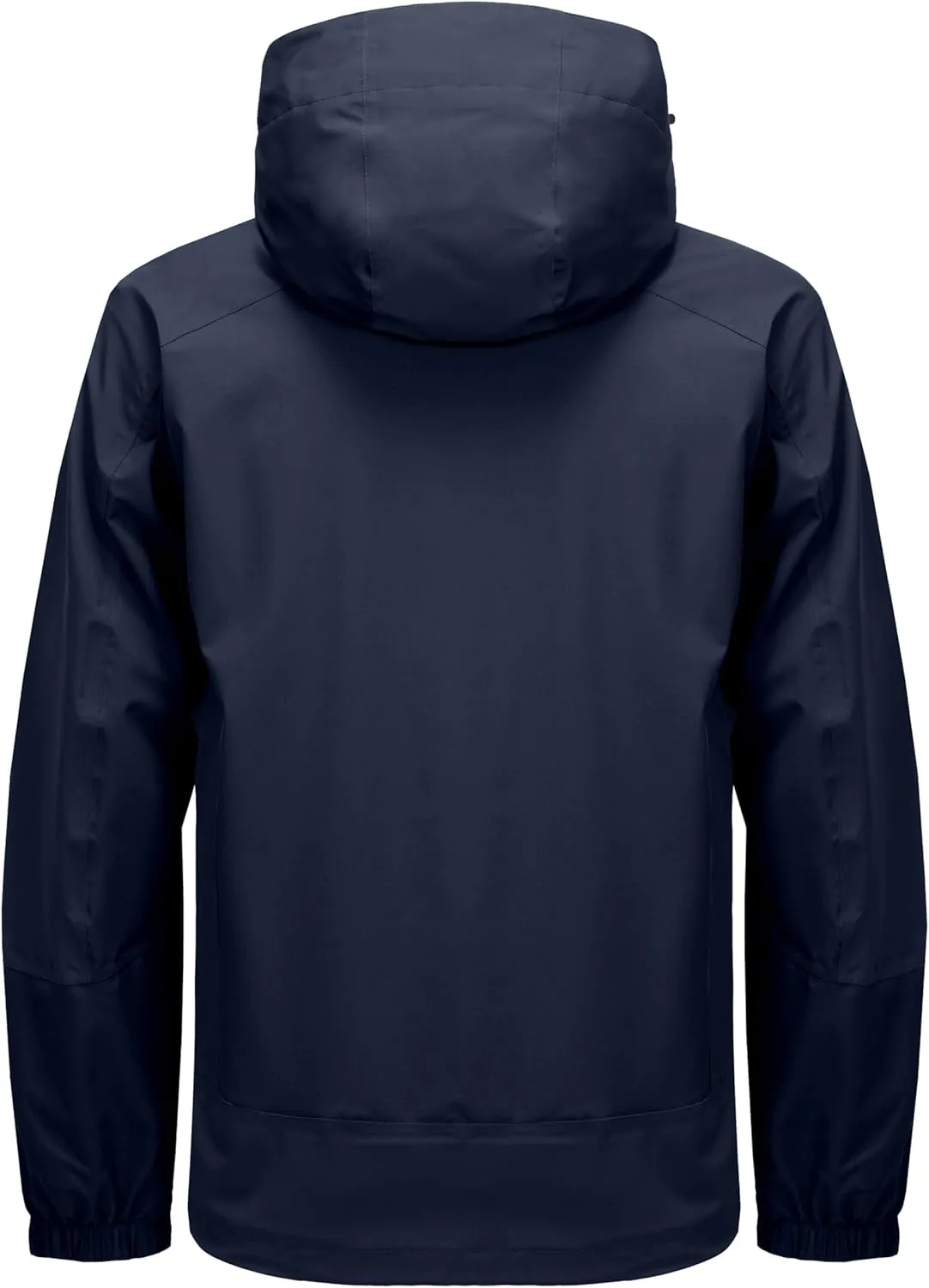 Little Donkey Andy Men's Waterproof Rain Jacket with Detachable Hood Outdoor Raincoat for Hiking Travel Cycling