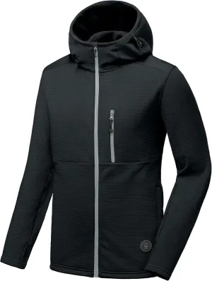 Little Donkey Andy Men's Winter Lightweight Warm Fleece Running Jacket Breathable Hooded Thermal Jacket with Thumb Holes