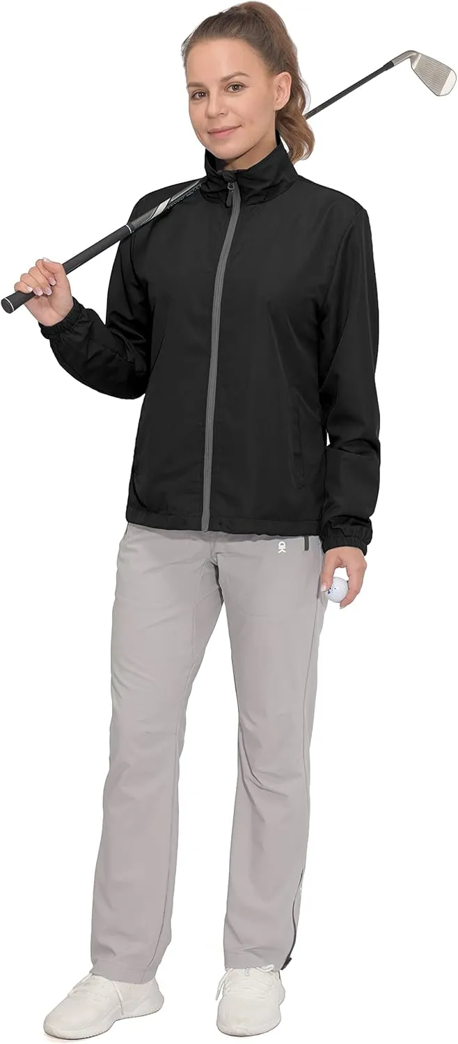 Little Donkey Andy Women's Lightweight Windbreaker Jacket Breathable Windproof Jacket Hiking Running Golf UPF50 