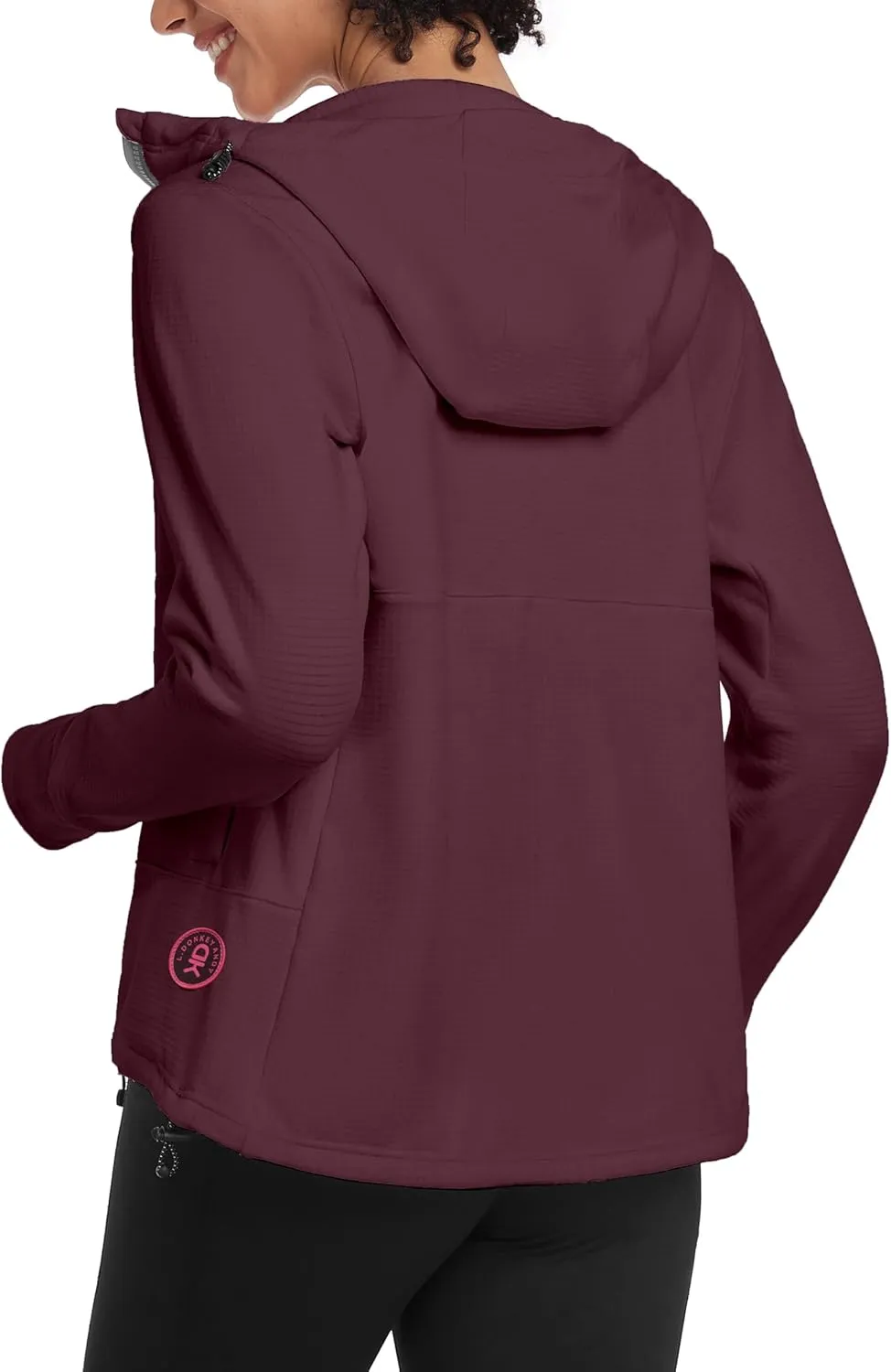 Little Donkey Andy Women's Winter Lightweight Warm Fleece Running Jacket Breathable Thumbholes Thermal Hiking Jacket