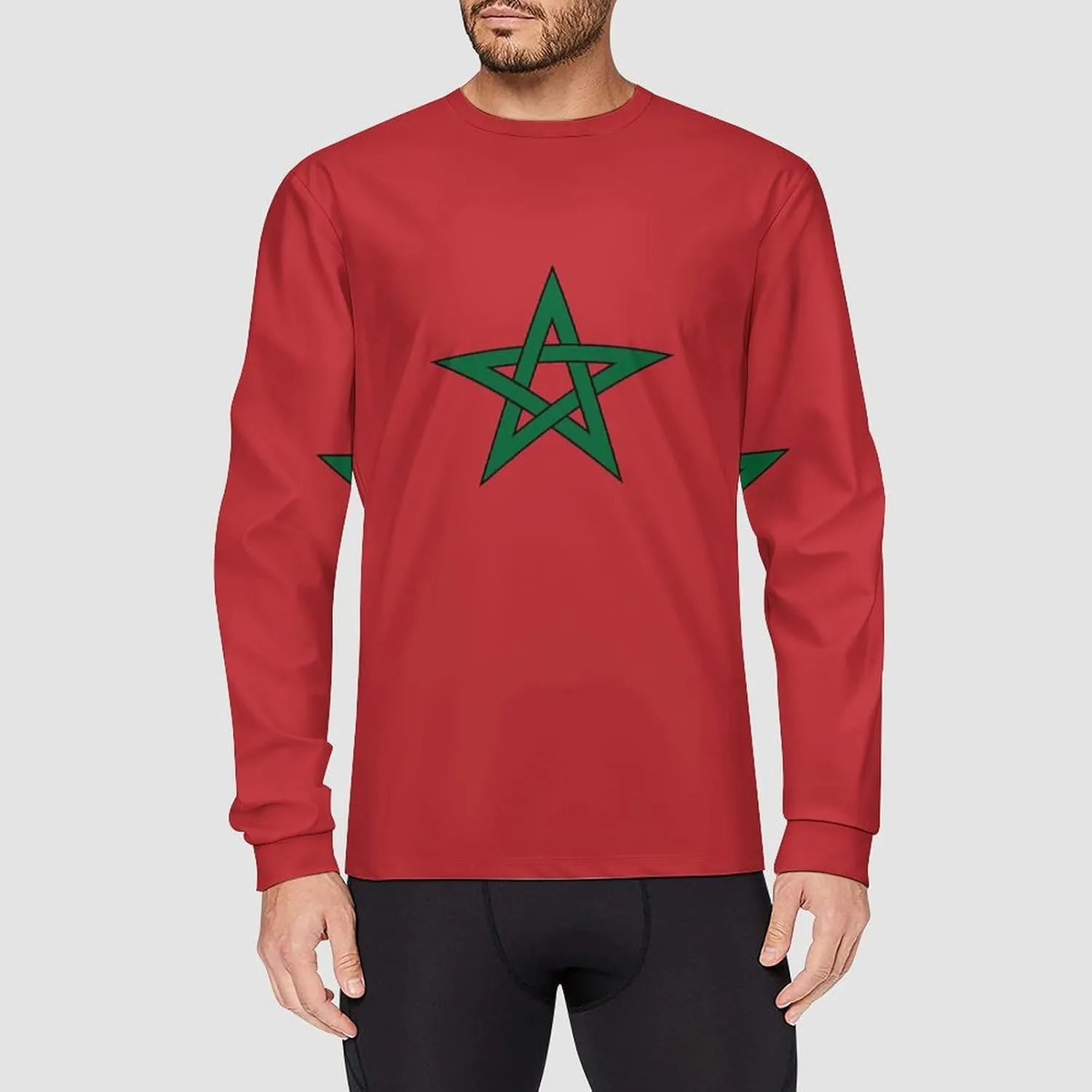 Long Sleeve Cycling Jersey Breathable Crewneck Mountain Bike Pullover Shirts Jacket