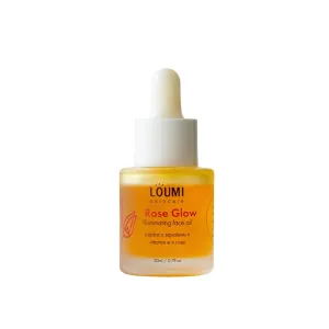 LOUMI Skincare RoseGlow Moisturizing Face Oil 20ml - Lightweight Hydration - 1 Count